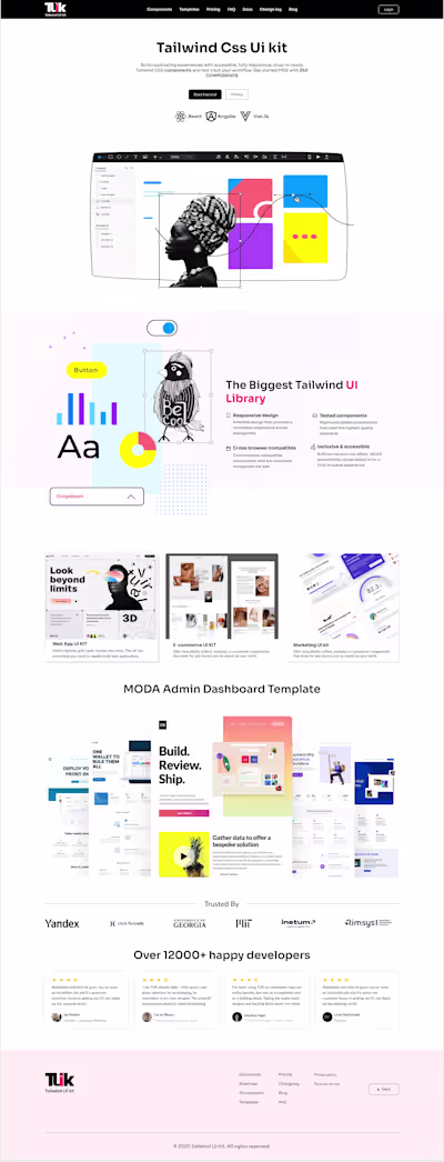 Tailwind CSS UI KIT Landing Page