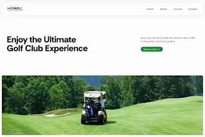 Hosel Golf Driving Range – Framer Development