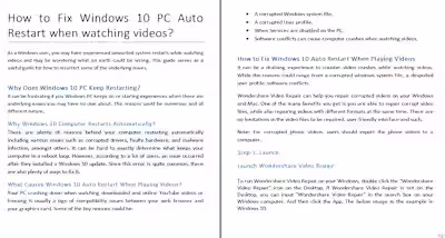 Technical Writing - Wondershare Video Repair