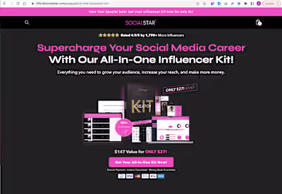 Product Landing Page for Social Star