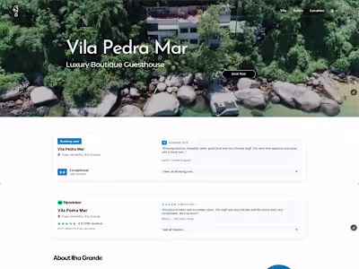 Website Design and Development for Vila Pedra Mar