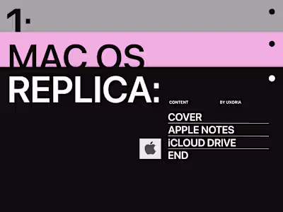 macOS UI recreation: Apple Notes & iCloud Drive