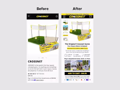 Shopify Product Page for Sporting Goods Store