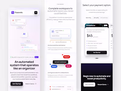 Responsive Automation SaaS Landing Page
