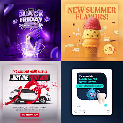 Social Media Ad Creatives - Multiple Projects