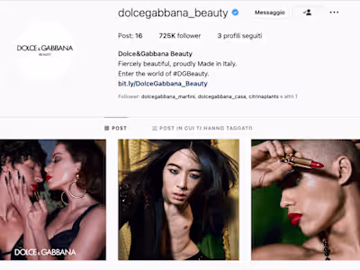 Dolce&Gabbana Instagram profiles (ENG)