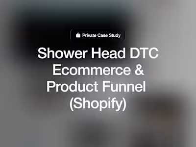 DTC Shower Product Ecommerce Conversion Enhancement