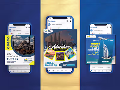 travel agency advertising Social Media Post Design