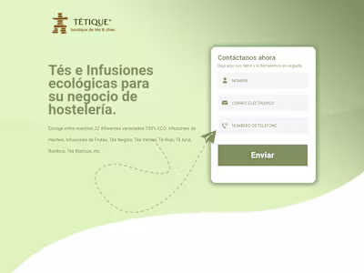 TÉS e INFUSIONES biológicas para Hostelería / Horeca