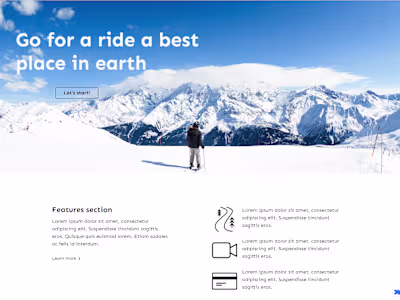 Ski Landing Page