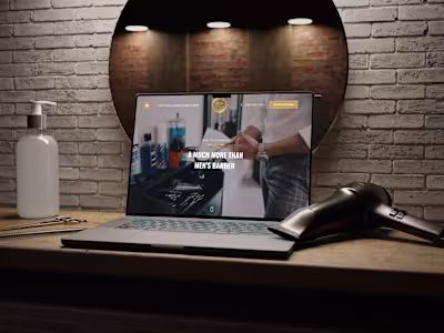 Beach Club Barbershop Landing Page Design