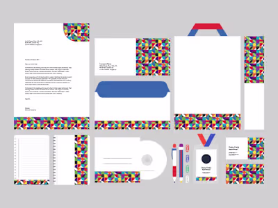 Modern Vibrant Corporate Stationery & Branding Identity Design