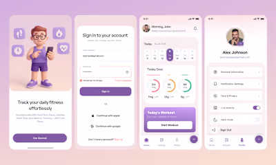 Fitness Mobile app Design
