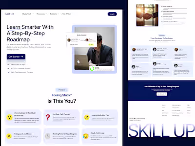 Learning landing page