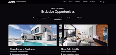 Luxury Real Estate Showcase for Almas Properties