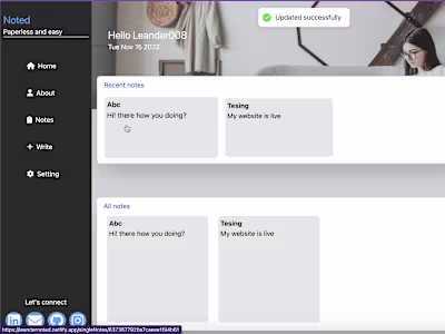Notes website