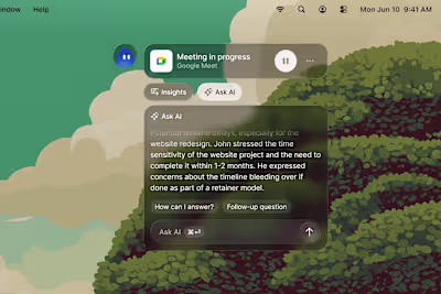Sales intelligence Mac app.