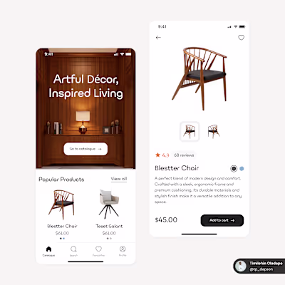 Furniture e-commerce app