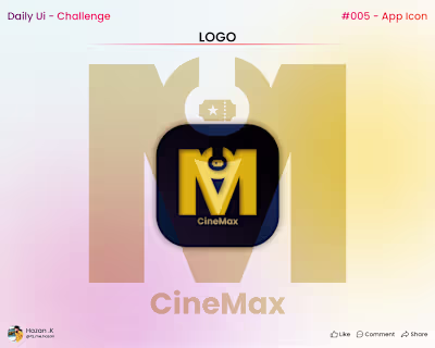 Custom Logo Design For  "CINEMAX" Ticket Booking Website