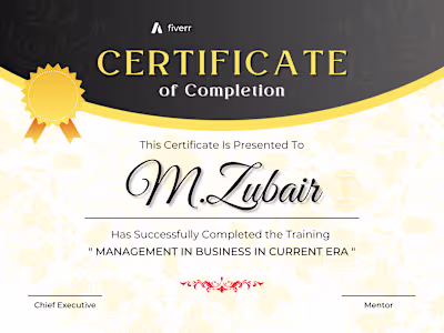 Professional Certificate Design