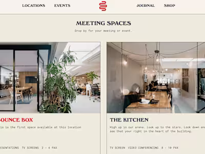 BounceSpace | Custom headless site for coworking space