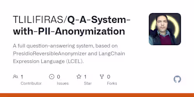 Question-answering system with PII anonymization