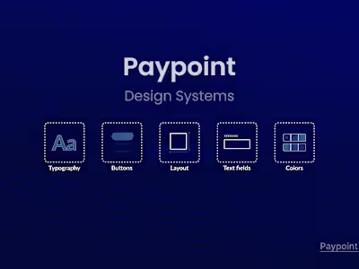 Design system for a fin-tech company (PayPoint)