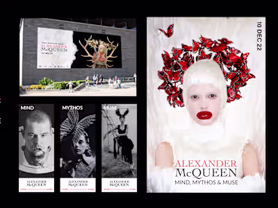 McQueen Exhibition Branding
