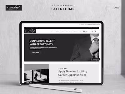 A Consulting Website Design - Talentium