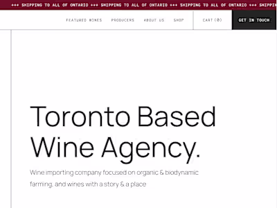 Wine Agency E-commerce Website