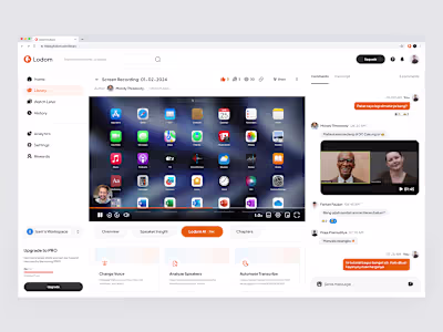 Lodom Screen Recorder - Dashboard Detail