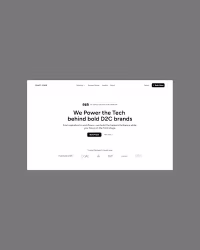 Landing Page Design for E-Commerce Agency