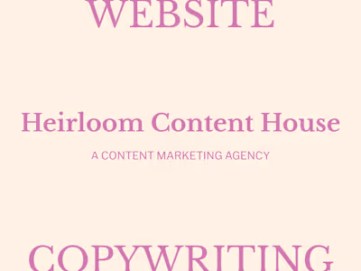 Website Copywriting for a Content Marketer