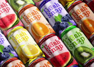 FRESH SNAP - low-calorie soft drinks.