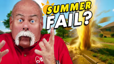 Seasonal YouTube Thumbnail – Summer Plumbing Fail