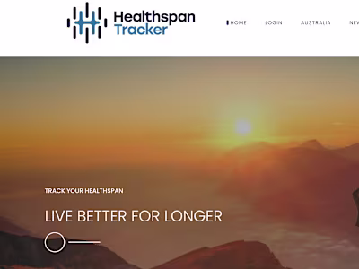 Healthspan Tracker | Biological Age | Longevity | Ageing Clocks…