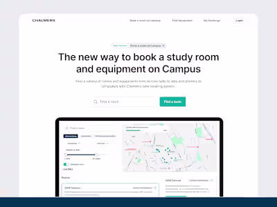 Chalmers · University Room Booking Platform · UX/UI & Product