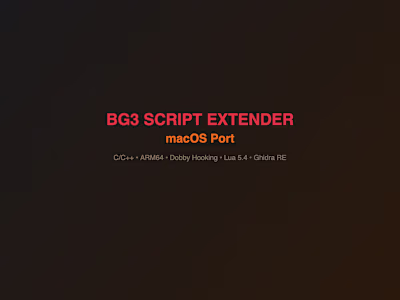 BG3 Script Extender macOS