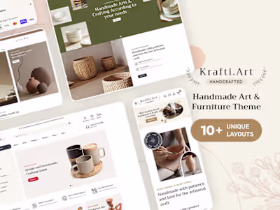 KraftiArt - Furniture, Art & Crafts - eCommerce Theme