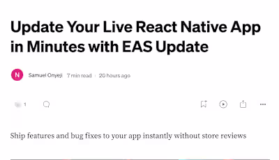 I recently published an article on how you can ship updates ...