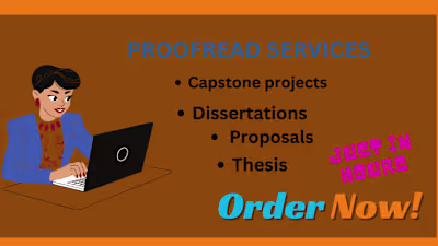 I will professionally proofread capstone projects