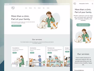 Veterinary Clinic Website Redesign