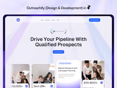Outreachify Landing Page Design & Development