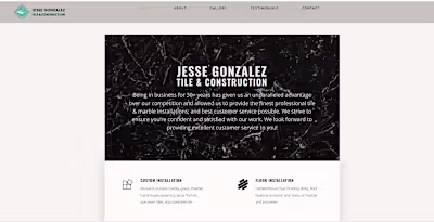 Luxury Tile Contractor Website Redesign