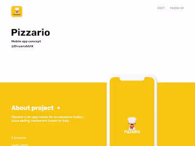Pizzario (Pizza app concept)