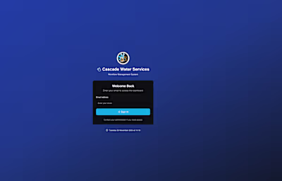 Workflow Management System for Cascade Water Services