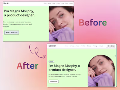 Redesign client Hero Section :