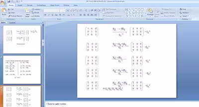 Power point presantation for maths sums