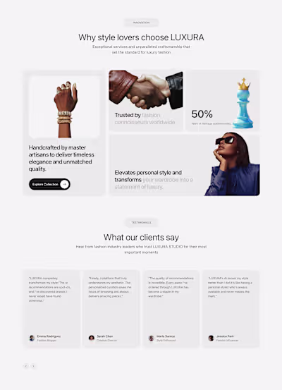 Shot from a landing page design for a client