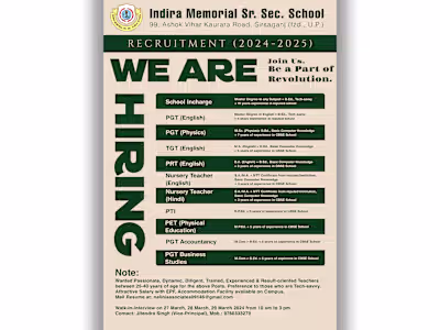 A clean, recruitment-focused poster design— crafted for high...